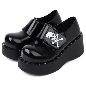 Women Gothic Platform Leather Japanese Harajuku Shoes
