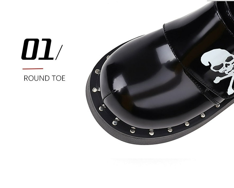 Women Gothic Platform Leather Japanese Harajuku Shoes