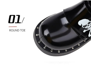 Women Gothic Platform Leather Japanese Harajuku Shoes