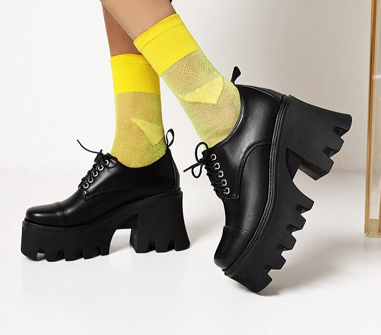 Women Harajuku Chunky Heel Light Gothic Shoes