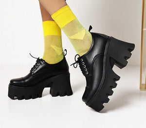 Women Harajuku Chunky Heel Light Gothic Shoes