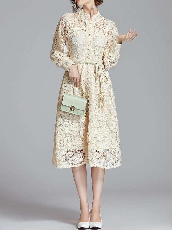 Women Vintage Celebrity-inspired Vestidos Lace Dress