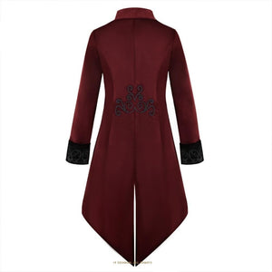 Men Retro Tuxedo Medieval Vintage Midi Punk Coat