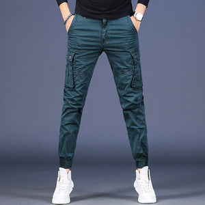 Men Pure Cotton Casual Cargo Pants