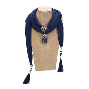 Women Bohemian Pendant Scarf Neckerchief Foulard