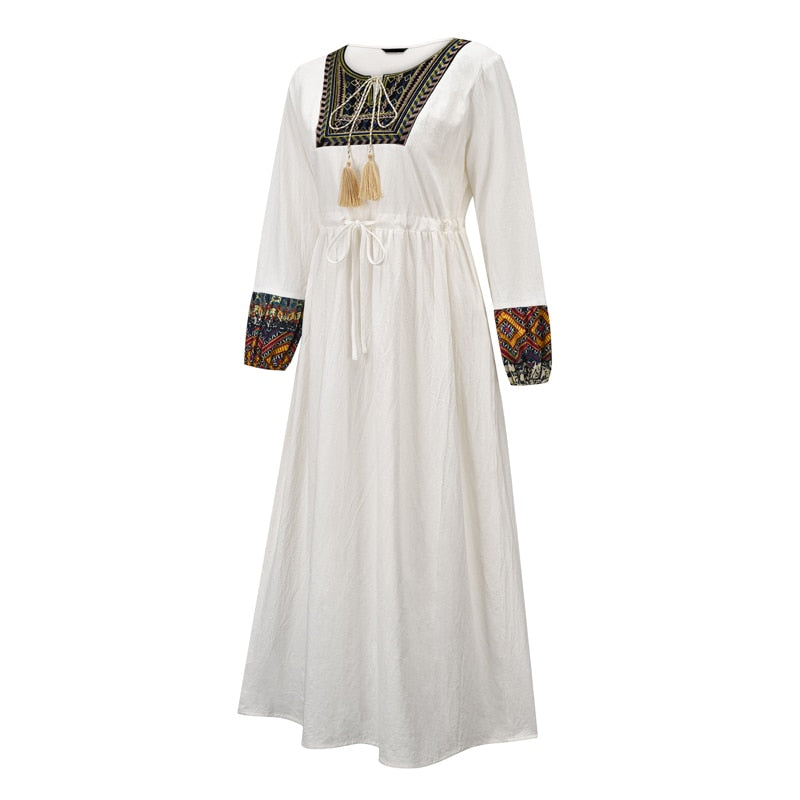 Women Embroidery Kaftan Abaya Dress