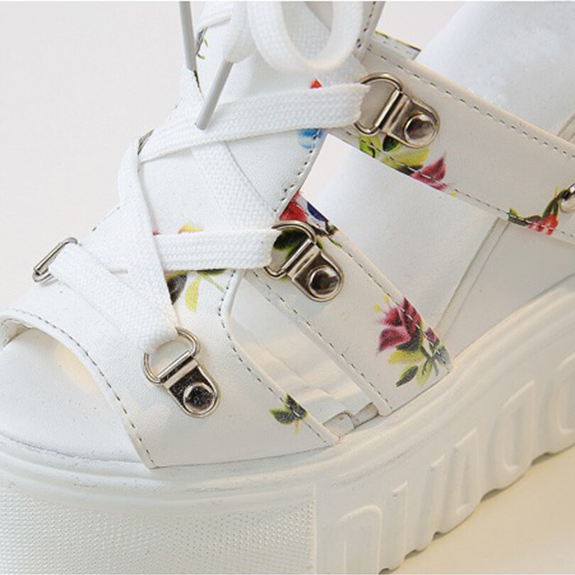 Women Floral Gladiator Open Toe Sandals