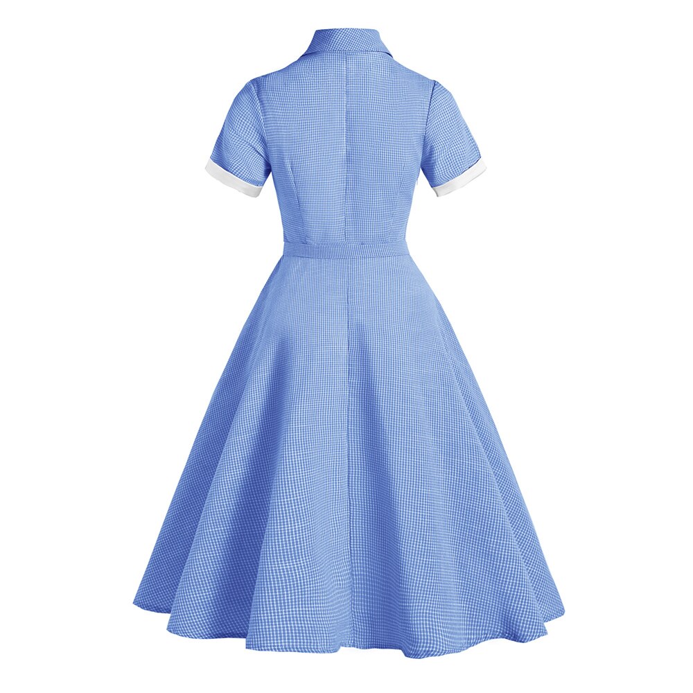 Women French Robe Vintage Rockabilly Retro Dress