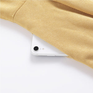 Women Vintage Peter Pan Collar Corduroy Elegant Midi Dress