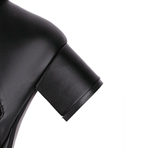 Women Fluffy Round Toe Kawaii Anime Cosplay Japanese Lolita Boots