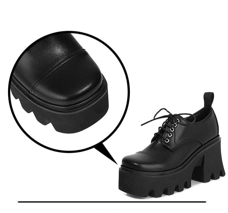 Women Harajuku Chunky Heel Light Gothic Shoes