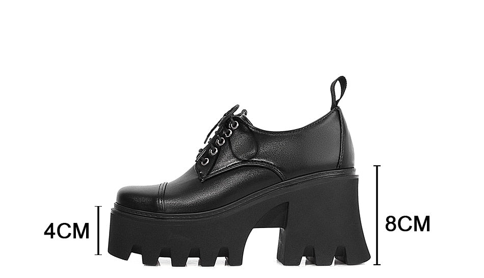 Women Harajuku Chunky Heel Light Gothic Shoes