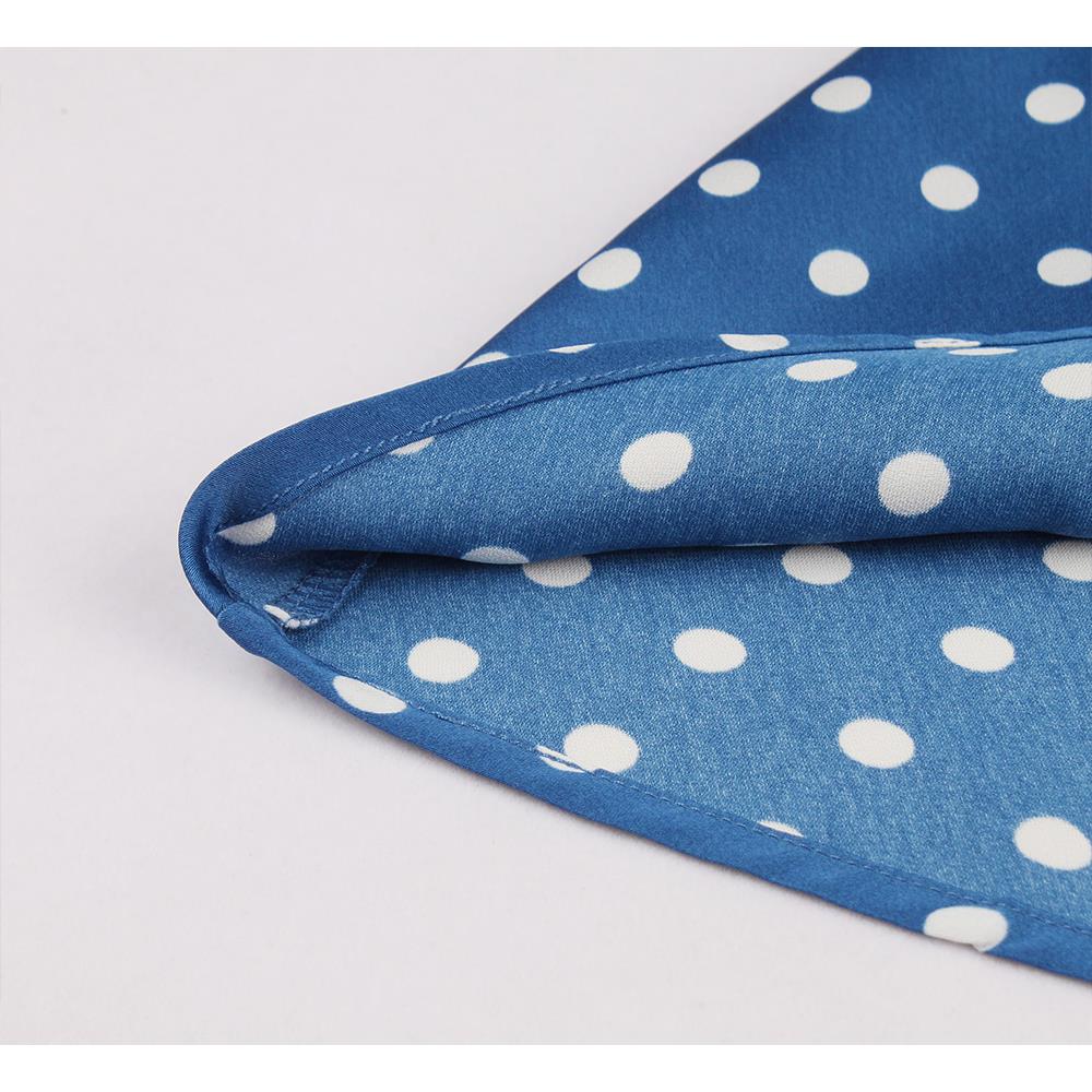 Women Short Sleeve Polka Dots Vintage Dress