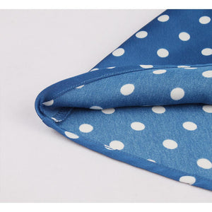 Women Short Sleeve Polka Dots Vintage Dress