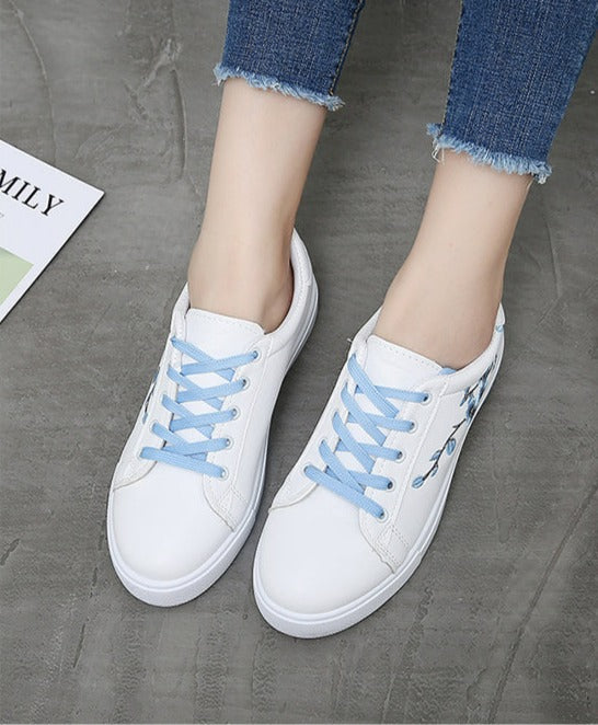Women Embroidery Vulcanized Sneakers Shoes