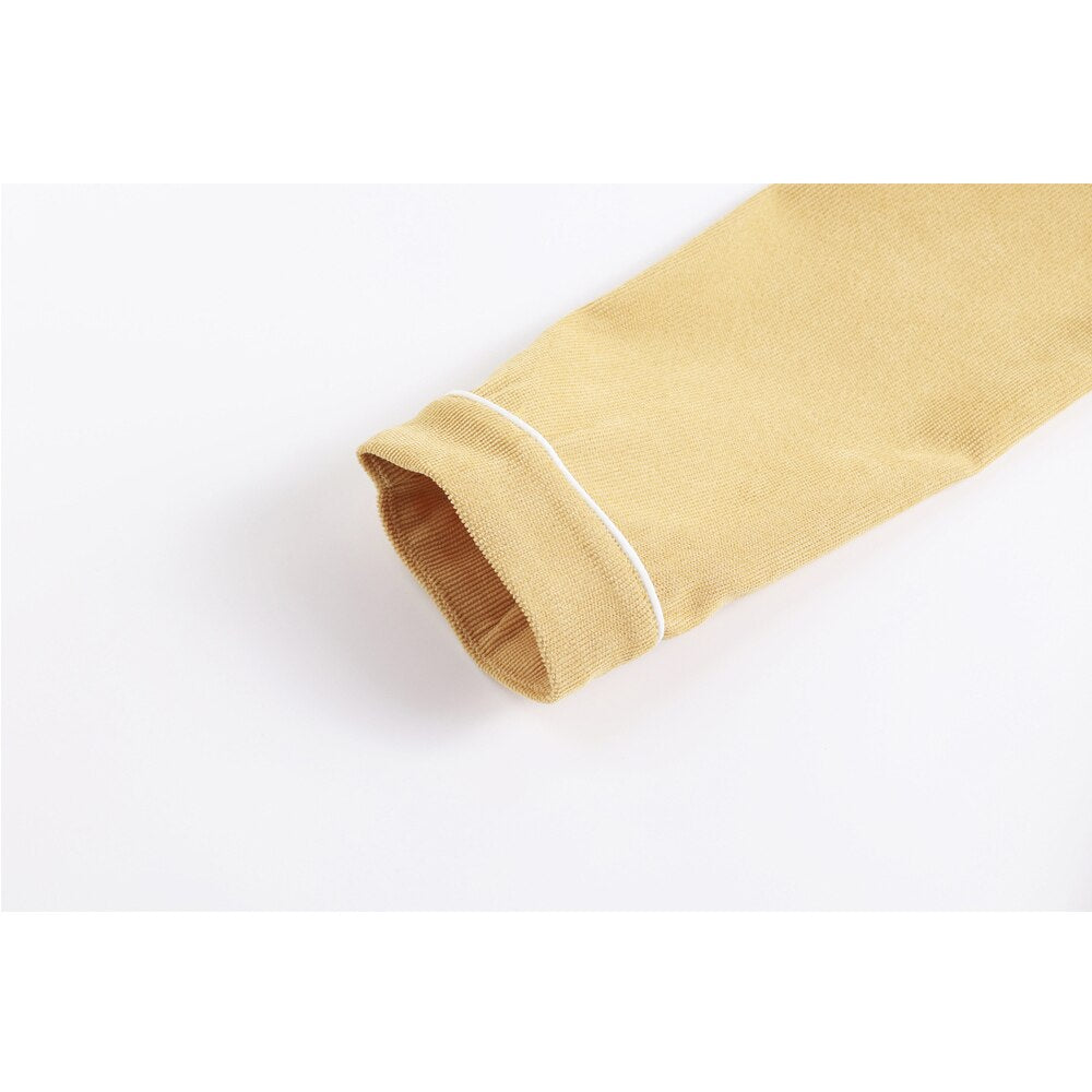 Women Vintage Peter Pan Collar Corduroy Elegant Midi Dress