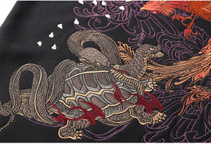 Unisex Embroidery Dragon Phoenix Vintage Hoodies