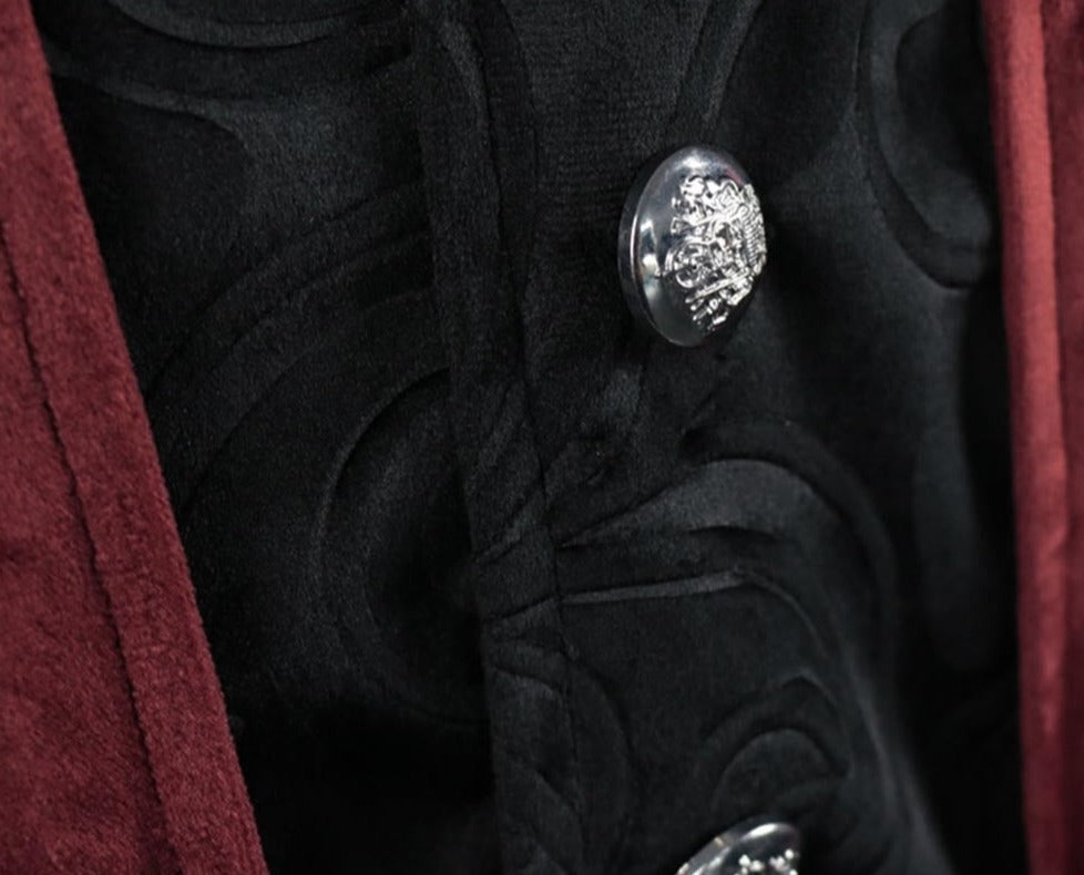 Men Retro Tuxedo Medieval Vintage Midi Punk Coat