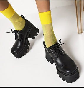 Women Harajuku Chunky Heel Light Gothic Shoes