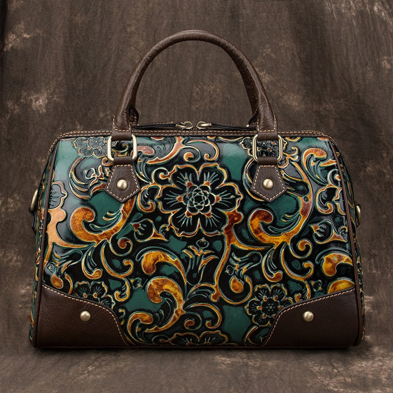 Women Handmade Genuine Leather Retro Hand Bags