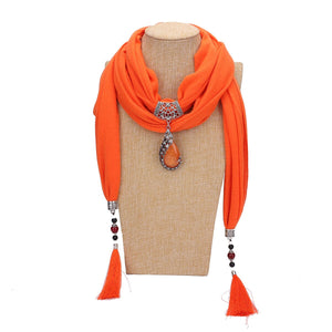 Women Bohemian Pendant Scarf Neckerchief Foulard