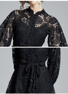 Women Vintage Celebrity-inspired Vestidos Lace Dress