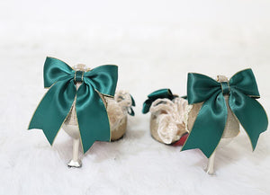 Women Pointed Toe Thin Satin High Heels Lolita Shoes