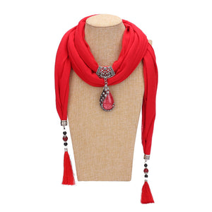 Women Bohemian Pendant Scarf Neckerchief Foulard