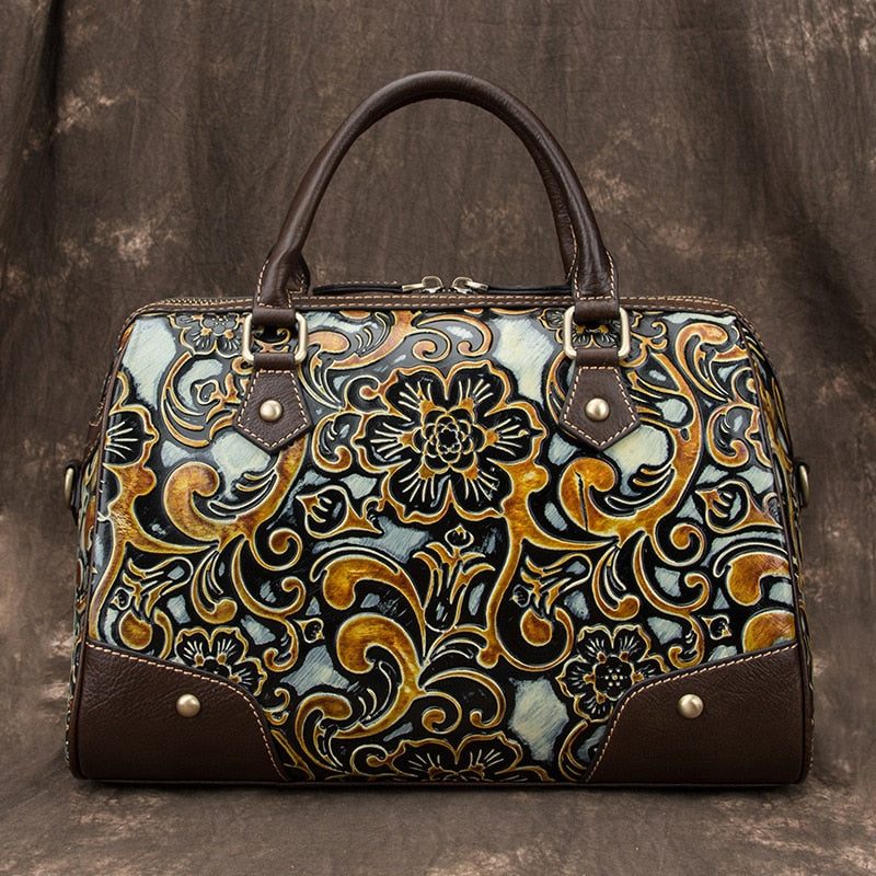 Women Handmade Genuine Leather Retro Hand Bags