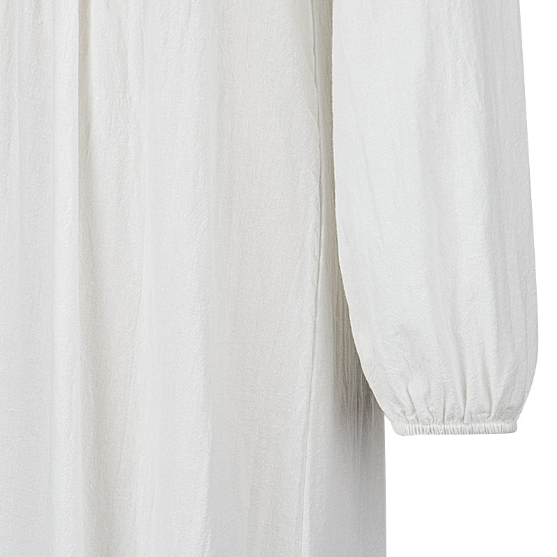 Women V-neck Embroidered Bohemian Dress
