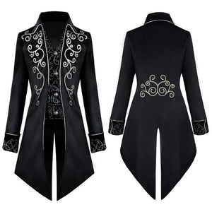 Men Tuxedo Gothic Steampunk Vintage Frock Medieval Victorian Costume