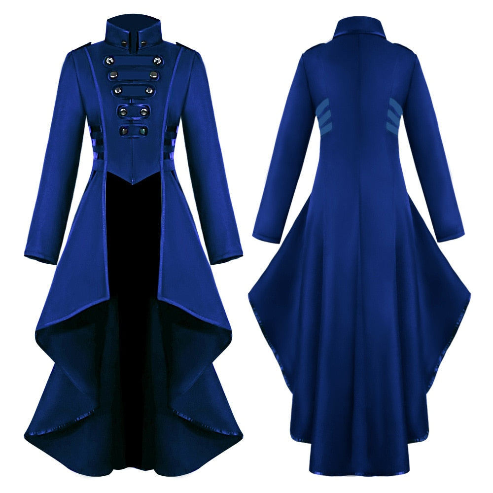 Women Tuxedo Gothic Steampunk Trench Medieval Victorian Costume
