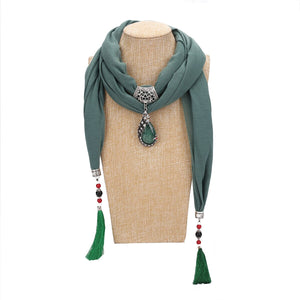 Women Bohemian Pendant Scarf Neckerchief Foulard