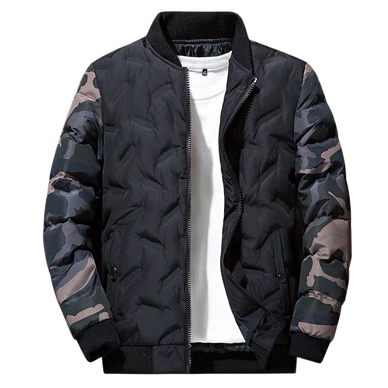 Men Camouflage Bomber Jacket Windbreaker Thick Coats