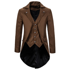 Men Retro Medieval Steampunk Gothic Blazers Jacket