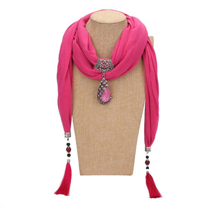 Women Bohemian Pendant Scarf Neckerchief Foulard
