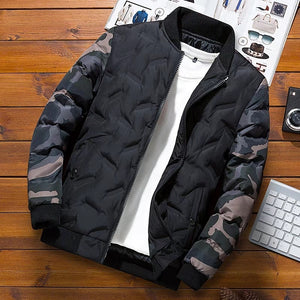 Men Camouflage Bomber Jacket Windbreaker Thick Coats