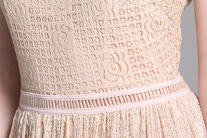Women Floral Embroidery Vestidos Lace Festa Robe Dress
