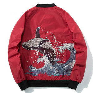 Men Embroidery Baseball Hip Hop Jacket