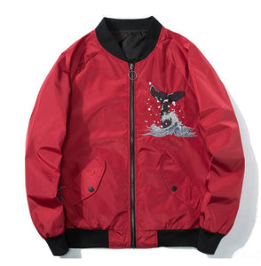 Men Embroidery Baseball Hip Hop Jacket
