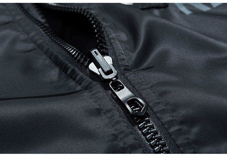 Men Embroidery Parkas Casual Bomber Jacket