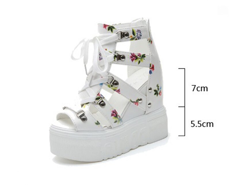 Women Floral Gladiator Open Toe Sandals