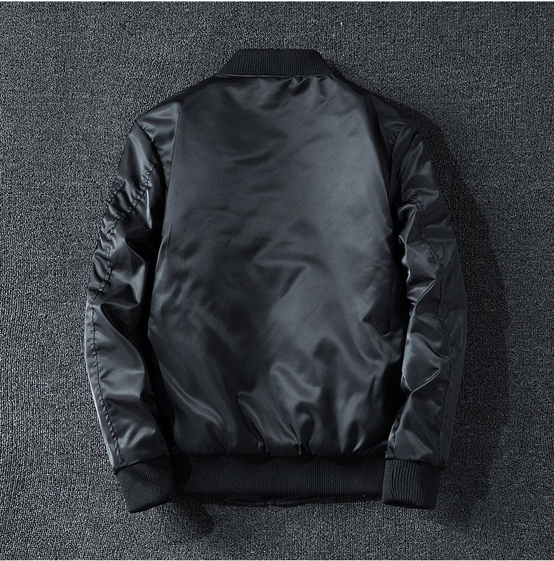 Men Embroidery Parkas Casual Bomber Jacket