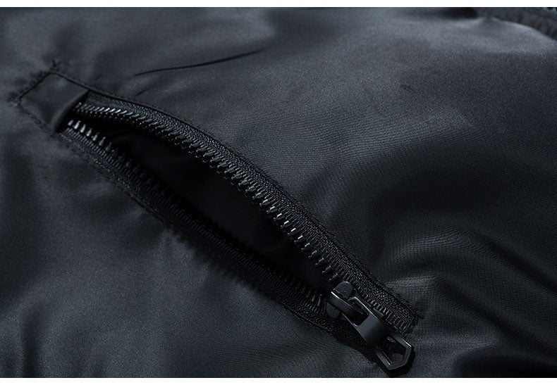 Men Embroidery Parkas Casual Bomber Jacket