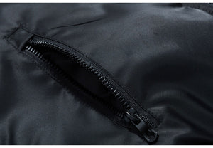 Men Embroidery Parkas Casual Bomber Jacket