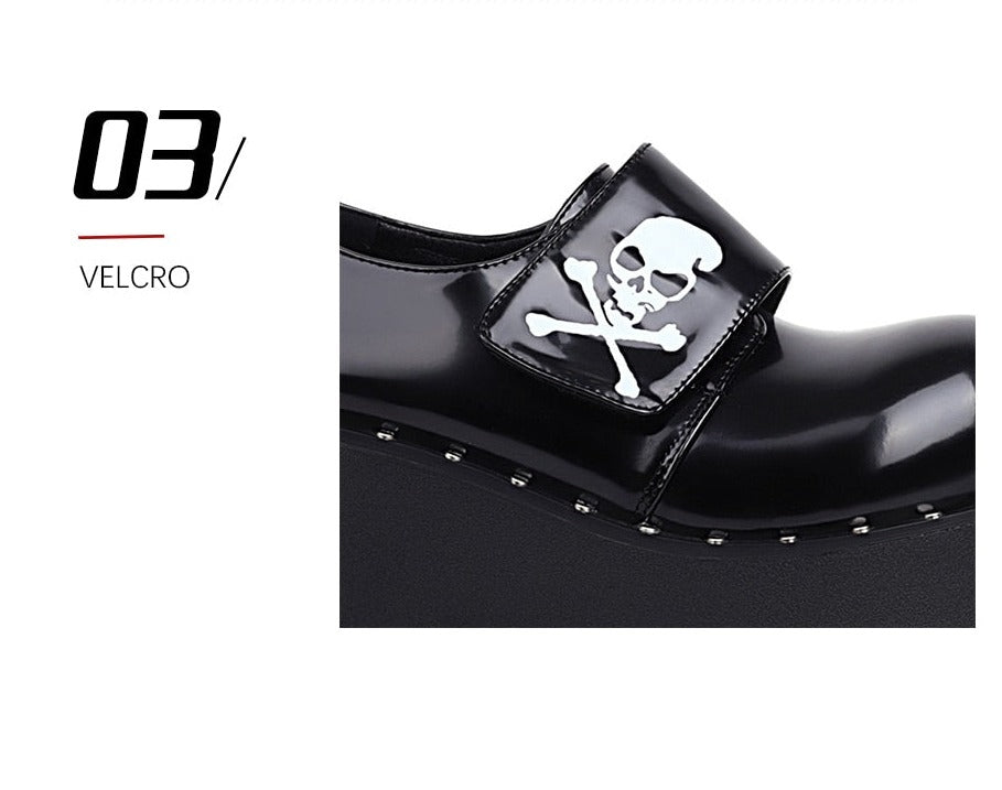 Women Gothic Platform Leather Japanese Harajuku Shoes