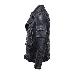 Men Motorcycle PU Leather Jacket