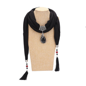 Women Bohemian Pendant Scarf Neckerchief Foulard