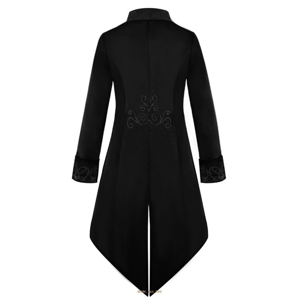 Men Retro Tuxedo Medieval Vintage Midi Punk Coat