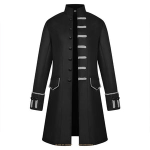 Men Vintage Victoria Gothic Mid-length Coat